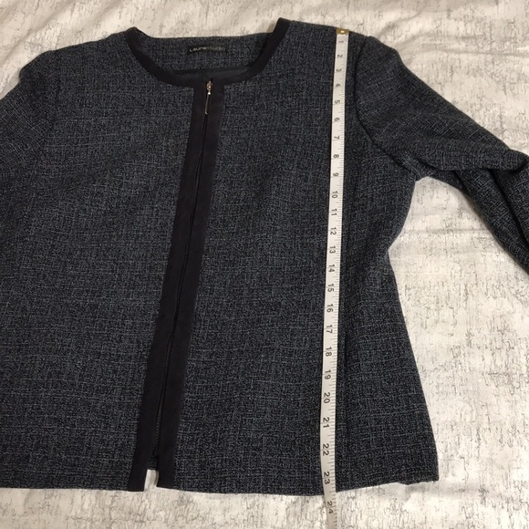 Vintage Laura Studio Blazer Black / Navy & Blue, Fully Lined, Size 12 - Picture 11 of 12